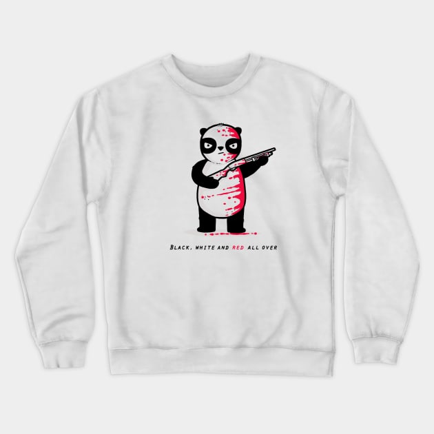 BLACK WHITE AND RED ALL OVER Crewneck Sweatshirt by Randyotter